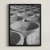 "concrete cylinders" - Art Print in Stone by Alaric Yanos - Framed