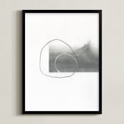 "Abstract drawings I" - Art Print in White by Kirsta Benedetti - Framed