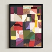 "A quilt for Sonia D" - Art Print in Grape by Erin McCluskey Wheeler - Framed