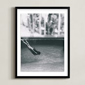 "Submerged" - Art Print in Underwater Black and White by Zemina Zaferakis - Framed