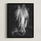 "Solitude Gaze" - Art Print in Shadow by Jamie Lollback - Framed