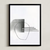 "Abstract drawing II" - Art Print in White by Kirsta Benedetti - Framed