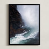 "Emerald Mist" - Art Print in Emerald Blue by KIMBERLY SMITH - Framed