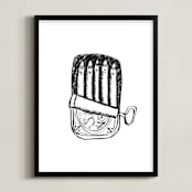 "Packed Like Sardines" - Art Print in Ink by Annie Montgomery - Framed
