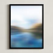 "Alpine Daydreams" - Art Print in Glacial Blue by Karen Kaul - Framed