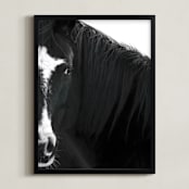 "Believe" - Art Print in Deep Black by Leslie Le Coq - Framed