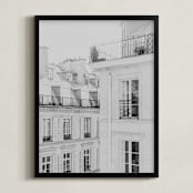 "Parisian Rooftops" - Art Print in French Gray by Lindsay Ferraris Photography - Framed