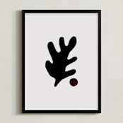 "Bold Floral II" - Art Print in Onyx by Iveta Angelova - Framed