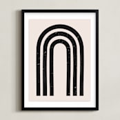 "Arcs I" - Art Print in Blush by Iveta Angelova - Framed