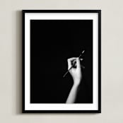 "Create I" - Art Print in Black Ink by Kaitie Bryant - Framed
