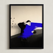 "El Abrazo" - Art Print in Royal by jinseikou - Framed
