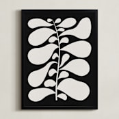 "Black Plant II" - Art Print in Chalkboard Black by Alisa Galitsyna - Framed