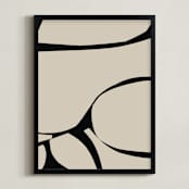 "Obscure Sonder" - Art Print in Putty by Deborah Velasquez - Framed
