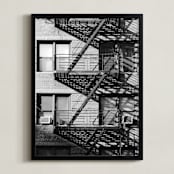"Up Down NYC" - Art Print in monochrome by lulu and isabelle - Framed