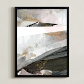 "Earthen" - Art Print in Straw by Melanie Severin - Framed