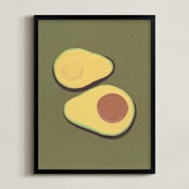 "avocado" - Art Print in Hass Green by Elliot Stokes - Framed