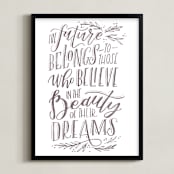 "The Beauty of Dreams" - Art Print in Mushroom by Grace Kreinbrink - Framed