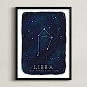 "Zodiac Constellation Libra" - Personalized Art Print in Galaxy by Ashley Presutti Beasley - Framed