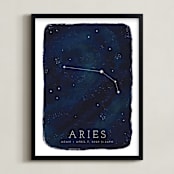 "Zodiac Constellation Aries" - Personalized Art Print in Galaxy by Ashley Presutti Beasley - Framed