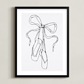 "Dancing Shoes" - Art Print in Starling Black by Nicole Simms - Framed
