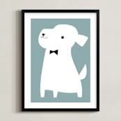"Mr" - Art Print in Sky by Lori Wemple - Framed