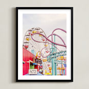 "Twist and Turn" - Art Print in Pale Blush Pink by Irene Suchocki - Framed