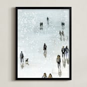 "Melancolia2" - Art Print in Grey blue by Lulaloo - Framed