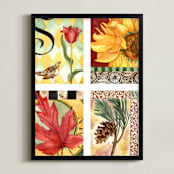 "The Four Seasons I" - Art Print in Multi-Colored Traditional by Stephanie Toral - Framed