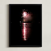"Baby You're A Firework" - Art Print in Red Burst by Hannah Graham - Framed