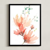 "Blush Blossoms" - Art Print in Blush by Kelly Ventura - Framed
