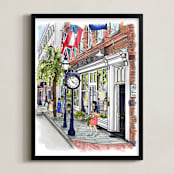 "King Street" - Art Print in Carolina Clay Red by The Tattered Traveler - Framed