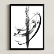 "Outside The Lines" - Art Print in Black by Misty Hughes - Framed
