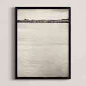 "The Lake Before a Storm" - Art Print in Black and White by Sara Heilwagen - Framed