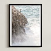 "Cuban Fisherman" - Art Print in Stormy Blue by Michelle S. - Framed