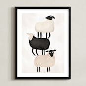 "I got your back" - Art Print in Wool by Maja Cunningham - Framed