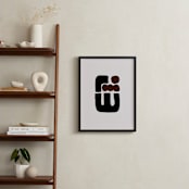 "Bold Floral I" - Art Print in Onyx by Iveta Angelova - In a Room
