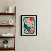 "Synchronized Nature" - Art Print in abysmal teal by Megan Zang - In a Room