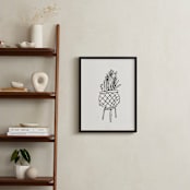 "Snake Plant" - Art Print in Soft Sand by Elliot Stokes - In a Room