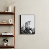 "Fantastical creature, fountain" - Art Print in Black and White by Jacquelyn Sloane Siklos - In a Room
