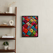 "Abstract Felted Wool I" - Art Print in Multi Golden by A MAZ Design - In a Room