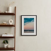 "Lake Lights" - Art Print in Lake Blue by Beth Scott Design - In a Room