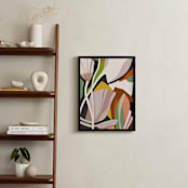 "Leaves and Flowers" - Art Print in Beige by Angel Estevez - In a Room