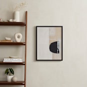 "Magnetic Fit 2" - Art Print in Pale Sand Beige by Alisa Galitsyna - In a Room