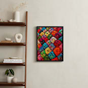 "Abstract Felted Wool II" - Art Print in Multi Golden by A MAZ Design - In a Room