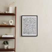 "Criss Cross" - Art Print in Midnight by raven erebus - In a Room