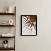 "Leaves in the wind 2" - Art Print in Marsala by Eliane Lamb - In a Room