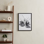 "Drawing 561 - Crossed Hands" - Art Print in Slate Black by Derek overfield - In a Room