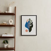 "Organic Curves II" - Art Print in Sky Blue by Field and Sky - In a Room