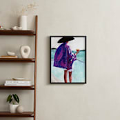 "Purple Kimono" - Art Print in Vibrant Purple by Jenny Partrite - In a Room