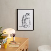 "Sulley" - Art Print in White by Mary Gaspar - In a Room